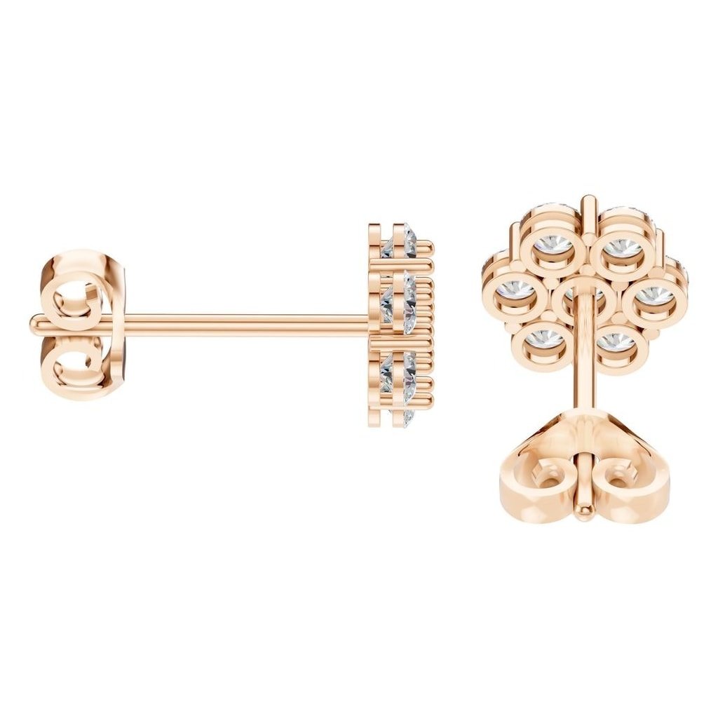 EA-2903 Rose Gold Earrings SET - Side View