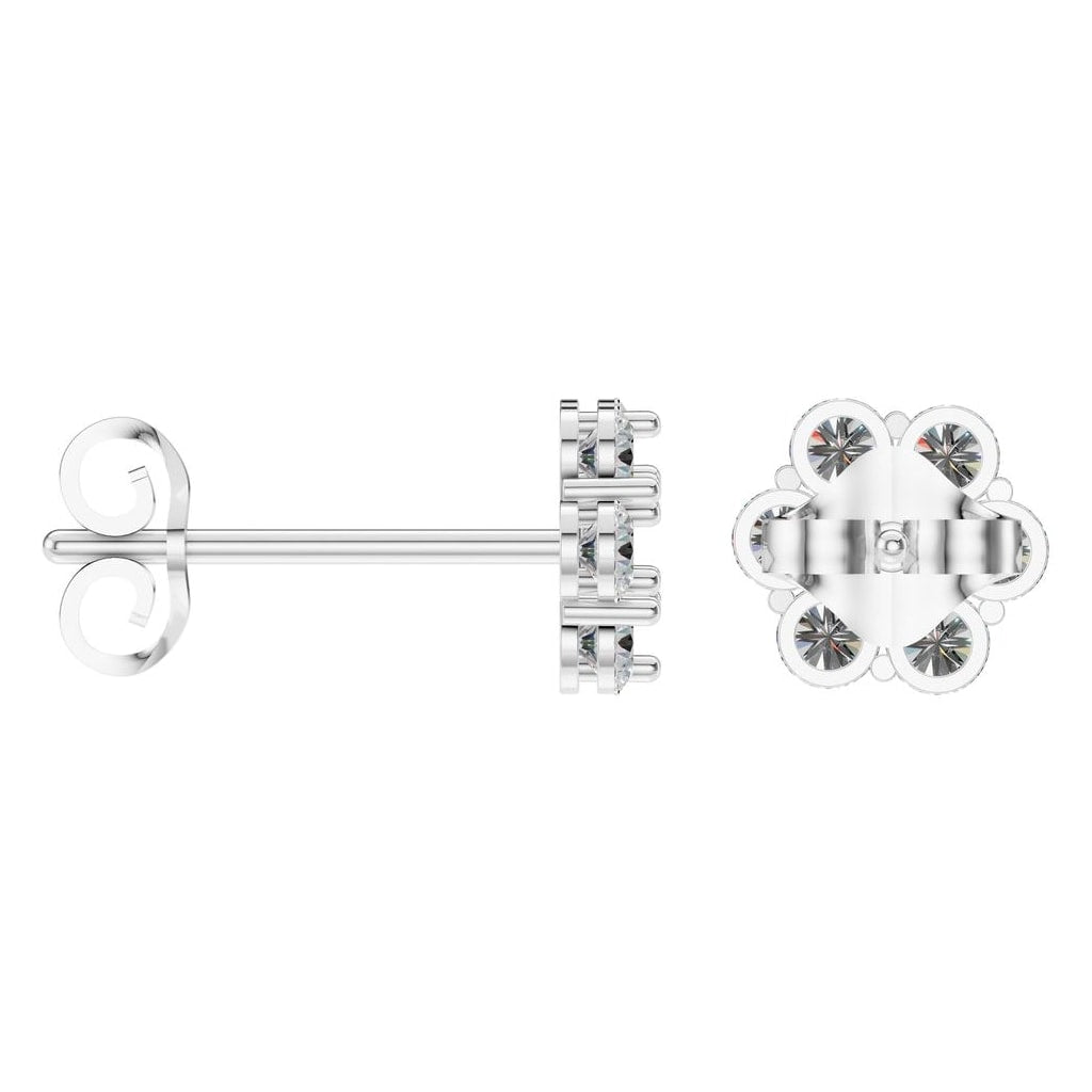 EA-2903 White Gold Earrings SET - ANGLE