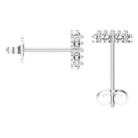 EA-2903 White Gold Earrings SET - BACK