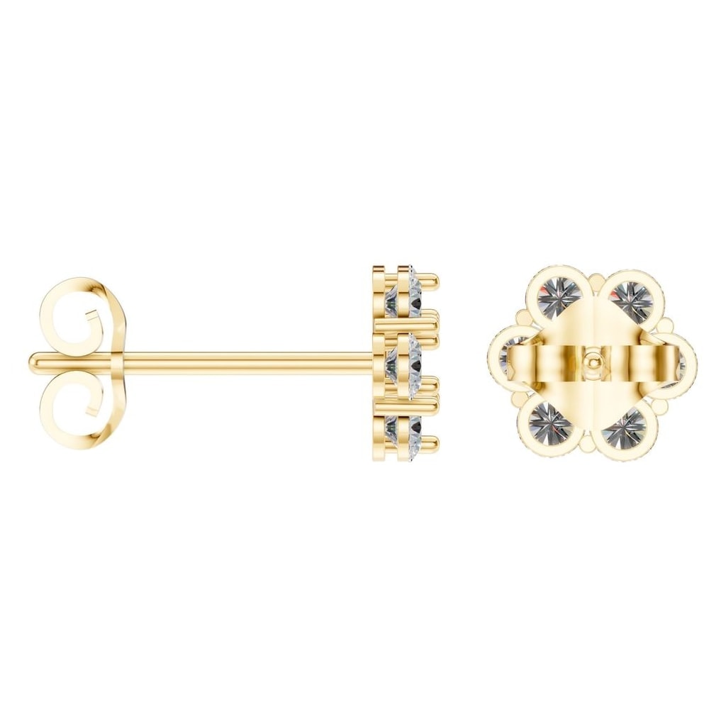 EA-2903 Yellow Gold Earrings SET - ANGLE