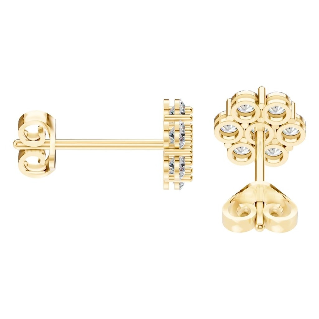 EA-2903 Yellow Gold Earrings SET - Side View