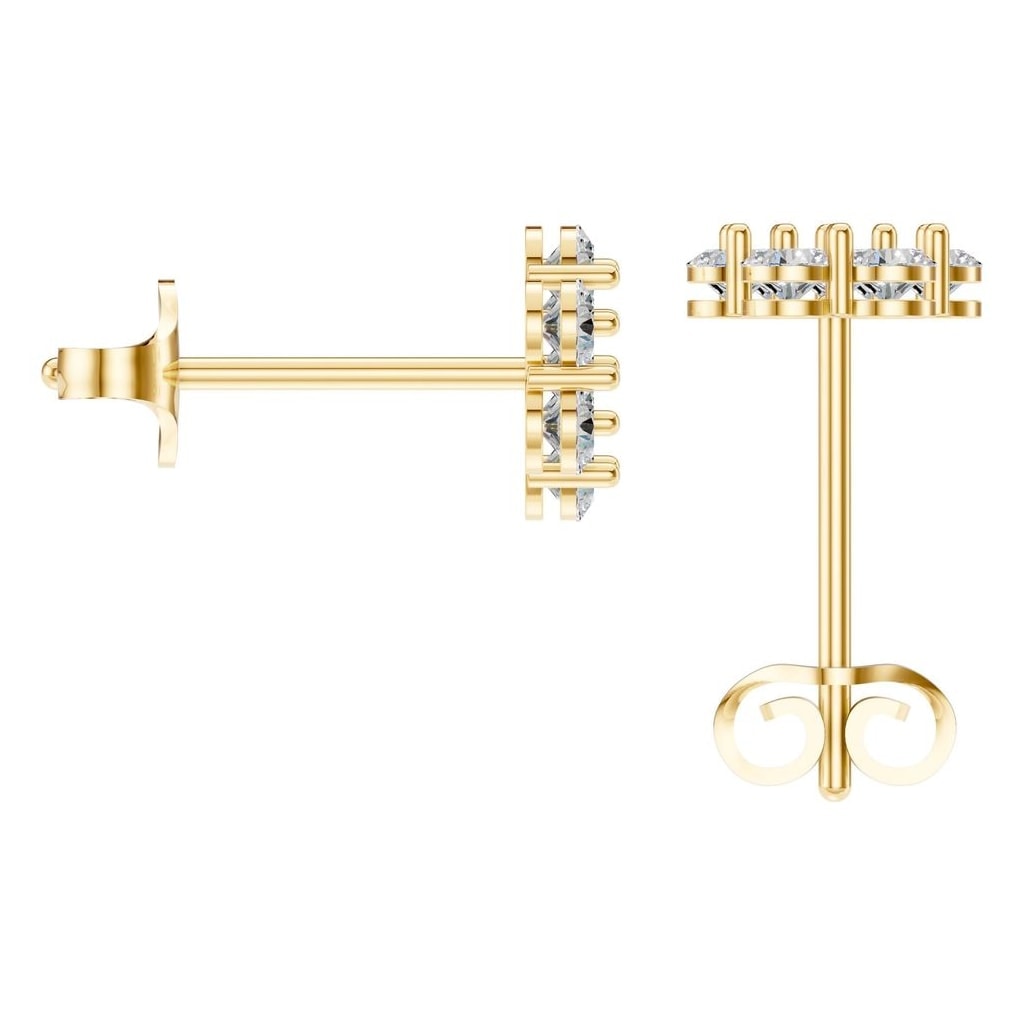 EA-2903 Yellow Gold Earrings SET - BACK