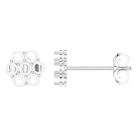 EA-2903 White Gold Earrings UNSET - Main View
