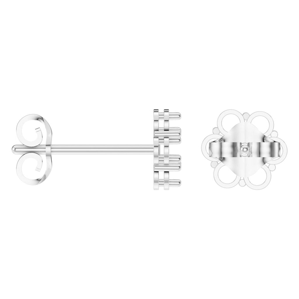 EA-2903 White Gold Earrings UNSET - ANGLE