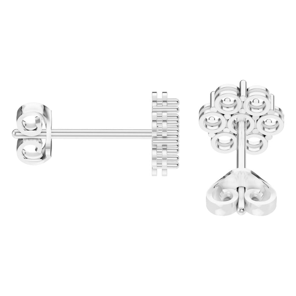 EA-2903 White Gold Earrings UNSET - Side View