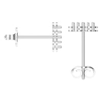 EA-2903 White Gold Earrings UNSET - BACK