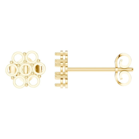 EA-2903 Yellow Gold Earrings UNSET - Main View