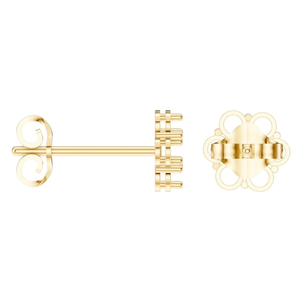 EA-2903 Yellow Gold Earrings UNSET - ANGLE