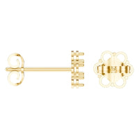 EA-2903 Yellow Gold Earrings UNSET - ANGLE