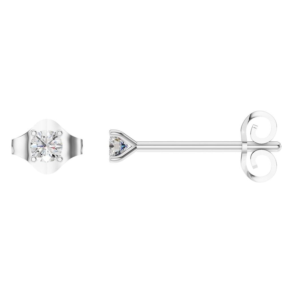 EA-2998 White Gold Earrings SET - Main View