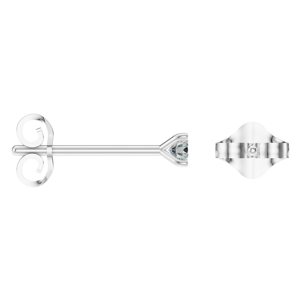 EA-2998 White Gold Earrings SET - ANGLE