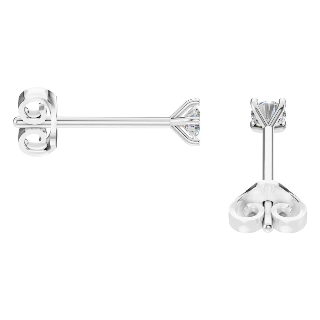 EA-2998 White Gold Earrings SET - Side View