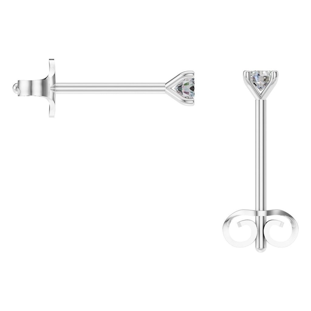 EA-2998 White Gold Earrings SET - BACK