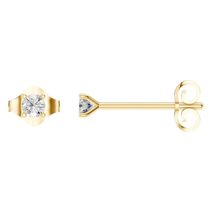 Solitaire Stud Earrings Mounting - Round 2.7mm