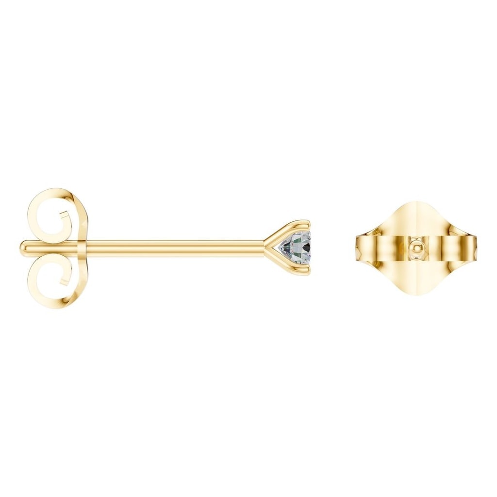 EA-2998 Yellow Gold Earrings SET - ANGLE