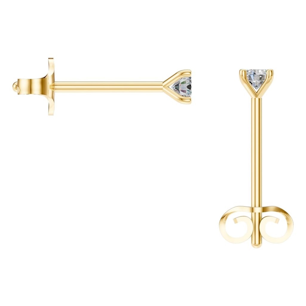 EA-2998 Yellow Gold Earrings SET - BACK