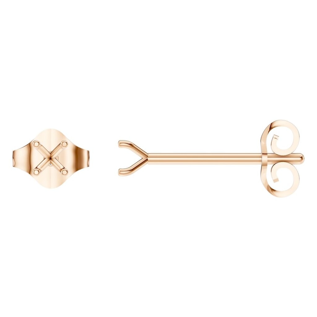 EA-2998 Rose Gold Earrings UNSET - Main View