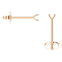 EA-2998 Rose Gold Earrings UNSET - BACK