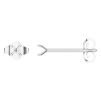 EA-2998 White Gold Earrings UNSET - Main View