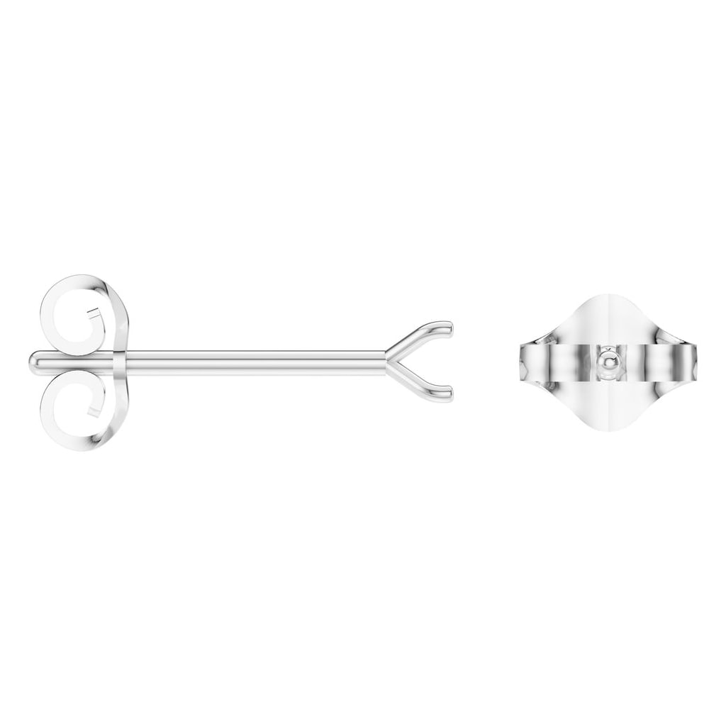 EA-2998 White Gold Earrings UNSET - ANGLE