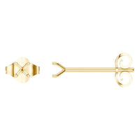 EA-2998 Yellow Gold Earrings UNSET - Main View