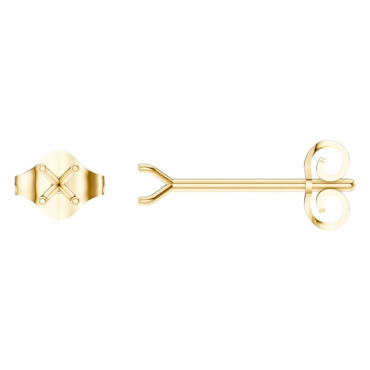 Solitaire Stud Earrings Mounting - Round 2.7mm