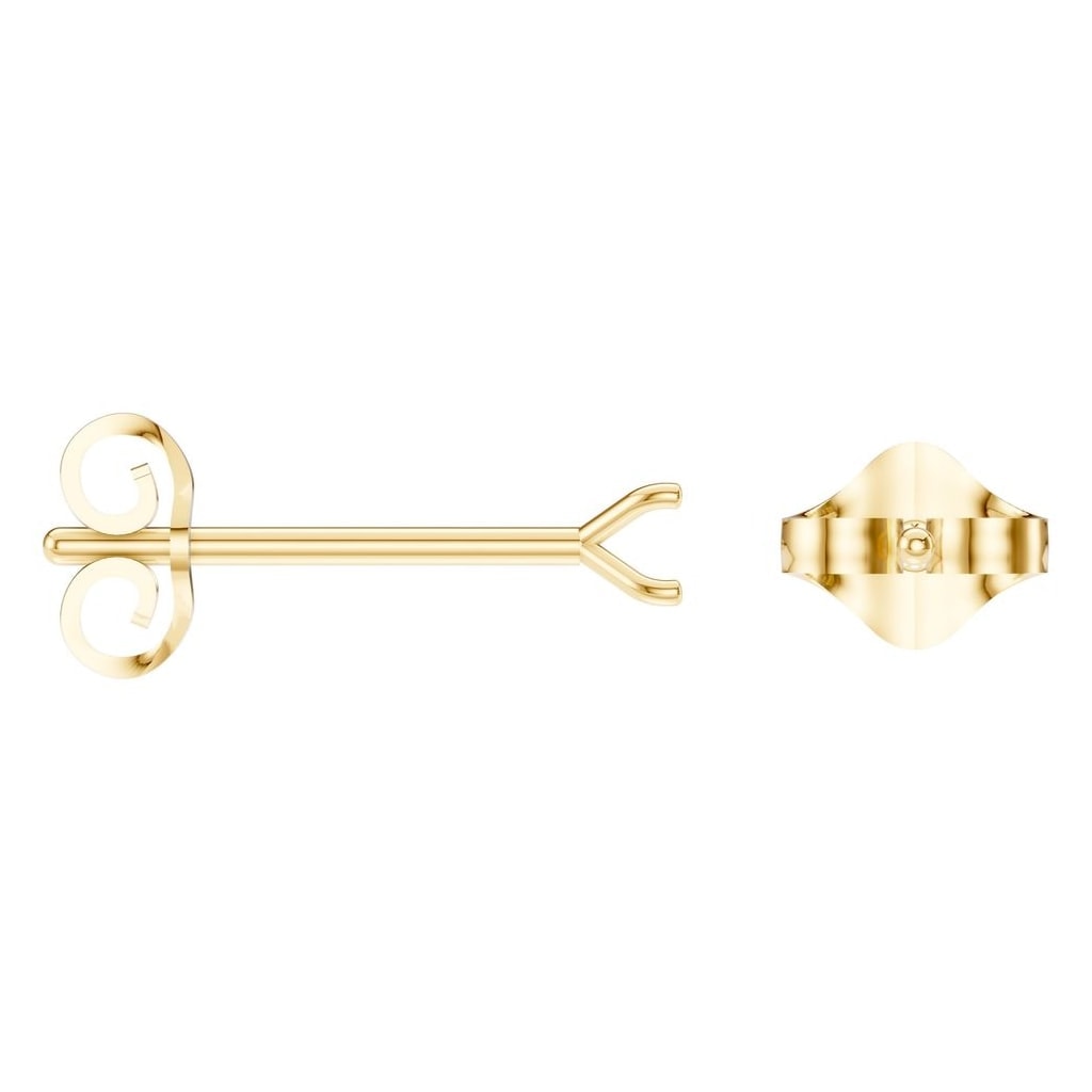 EA-2998 Yellow Gold Earrings UNSET - ANGLE