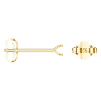 EA-2998 Yellow Gold Earrings UNSET - ANGLE
