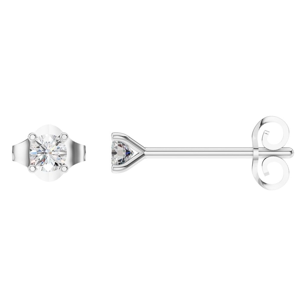EA-2998 White Gold Earrings SET - Main View