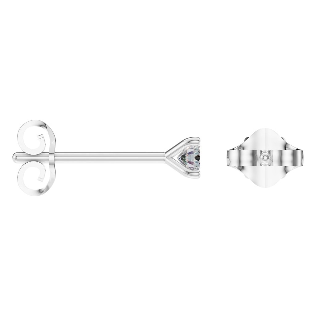 EA-2998 White Gold Earrings SET - ANGLE