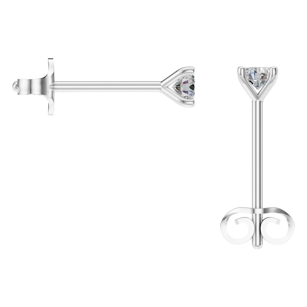 EA-2998 White Gold Earrings SET - BACK