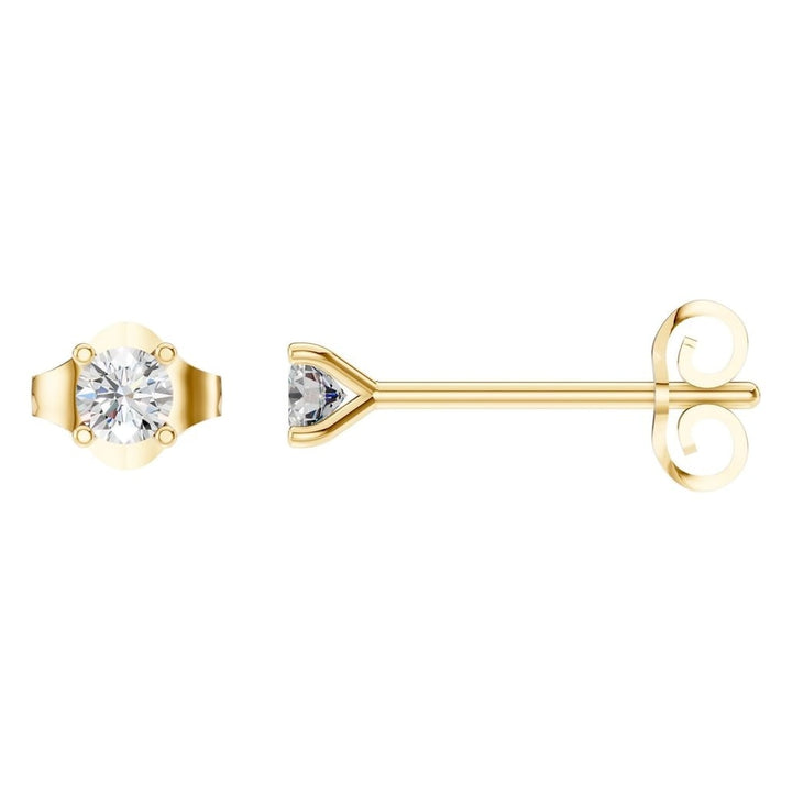Solitaire Stud Earrings Mounting - Round 3mm