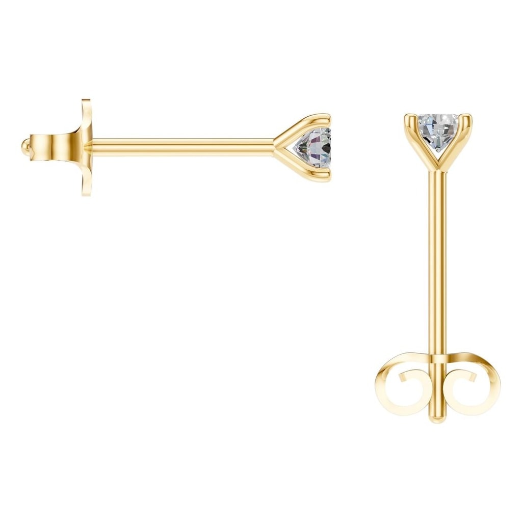 EA-2998 Yellow Gold Earrings SET - BACK