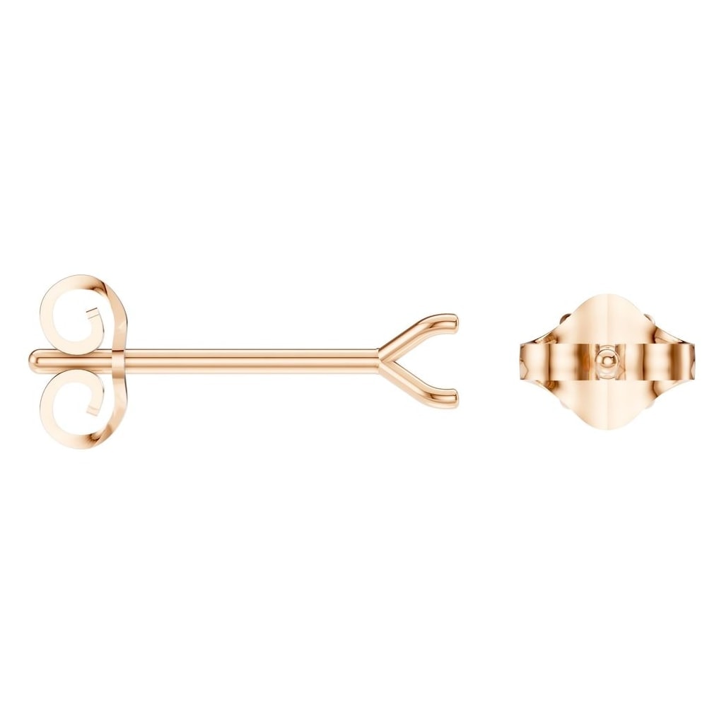 EA-2998 Rose Gold Earrings UNSET - ANGLE