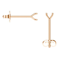 EA-2998 Rose Gold Earrings UNSET - BACK