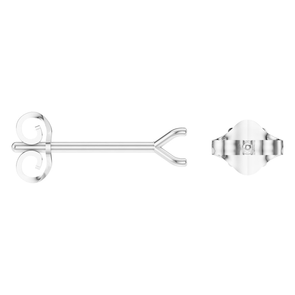 EA-2998 White Gold Earrings UNSET - ANGLE