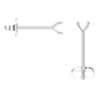 EA-2998 White Gold Earrings UNSET - BACK