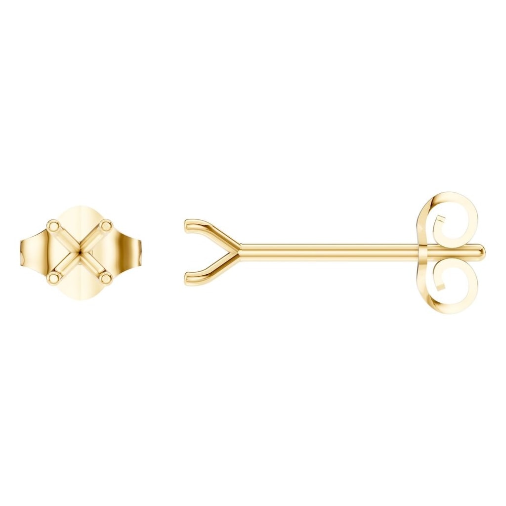 EA-2998 Yellow Gold Earrings UNSET - Main View