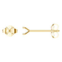 EA-2998 Yellow Gold Earrings UNSET - Main View