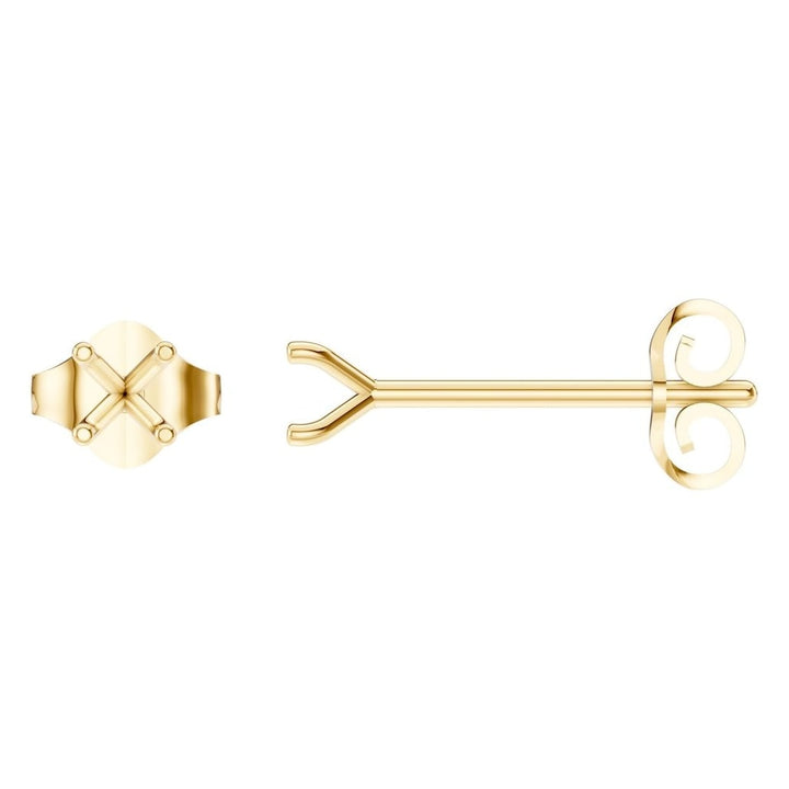 Solitaire Stud Earrings Mounting - Round 3mm