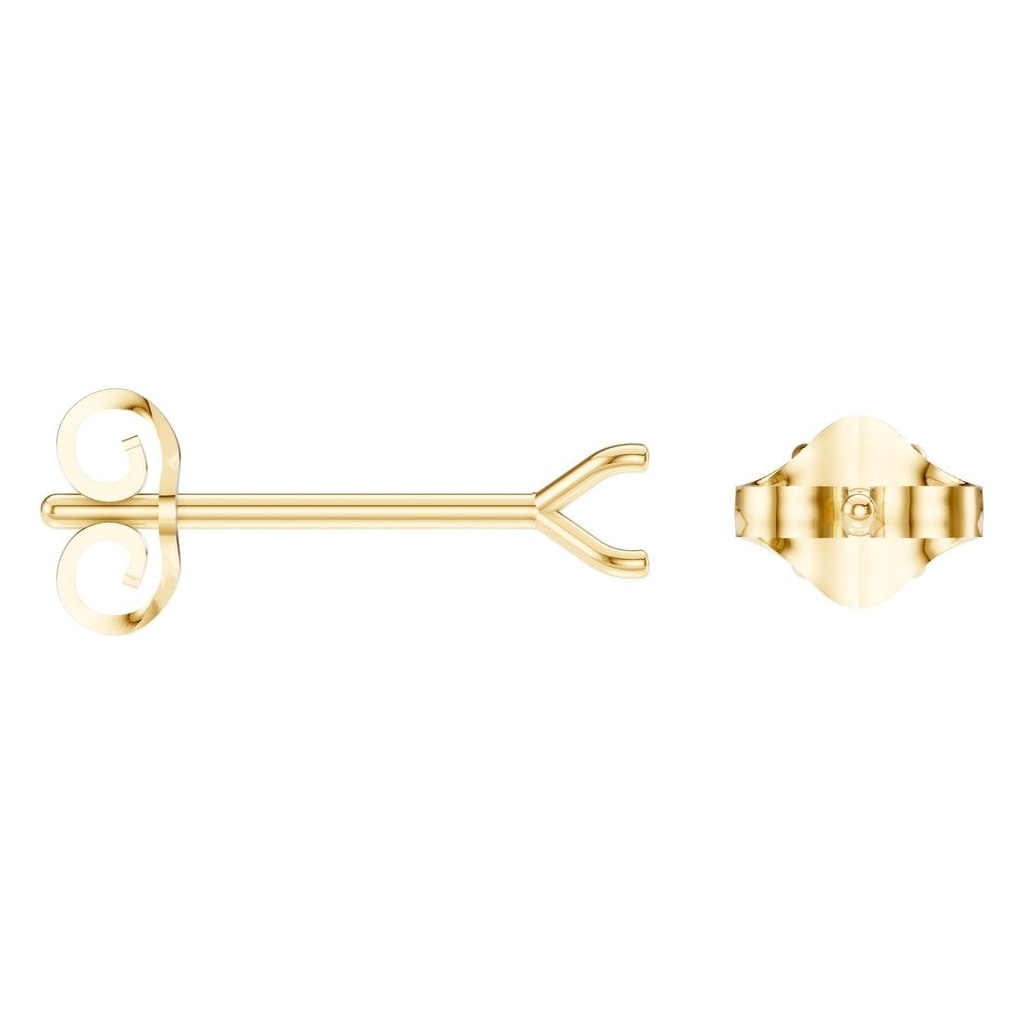 EA-2998 Yellow Gold Earrings UNSET - ANGLE