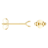 EA-2998 Yellow Gold Earrings UNSET - ANGLE