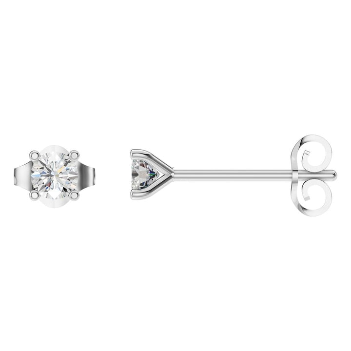 Solitaire Stud Earrings Mounting - Round 3.4mm