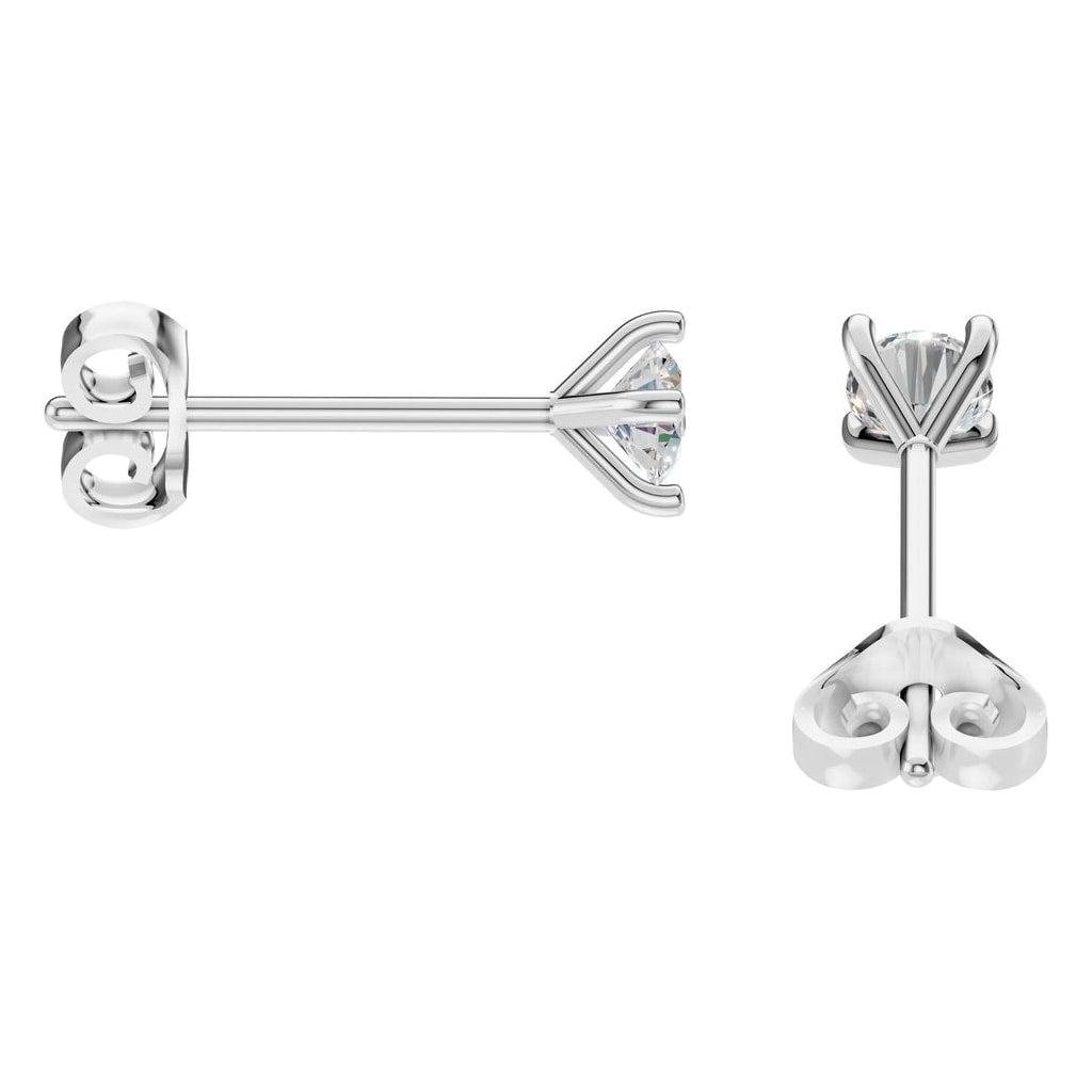 EA-2998 White Gold Earrings SET - Side View