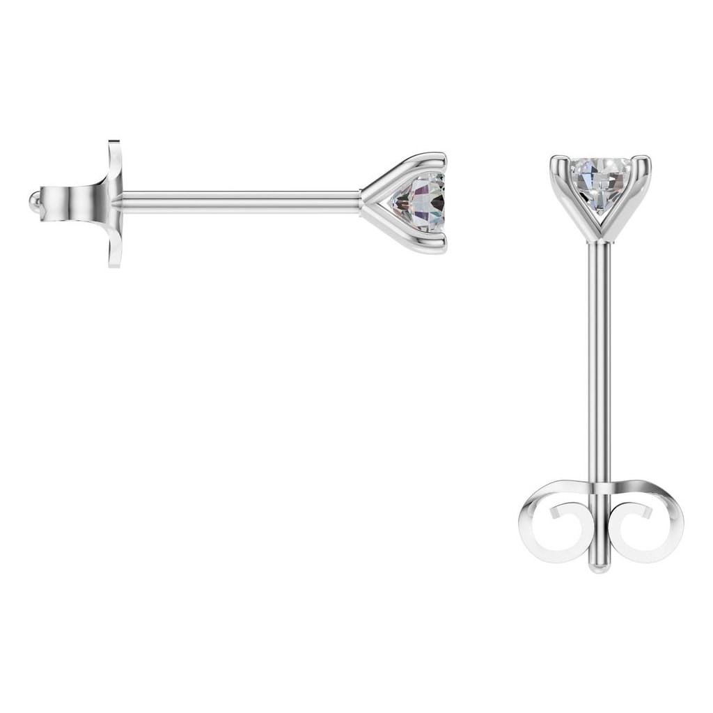 EA-2998 White Gold Earrings SET - BACK