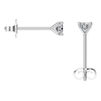 EA-2998 White Gold Earrings SET - BACK
