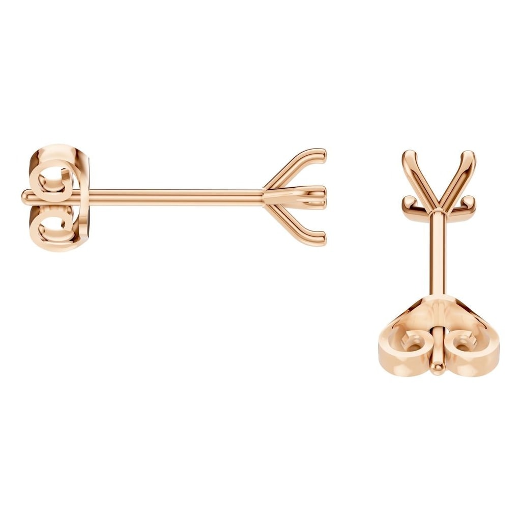 EA-2998 Rose Gold Earrings UNSET - Side View