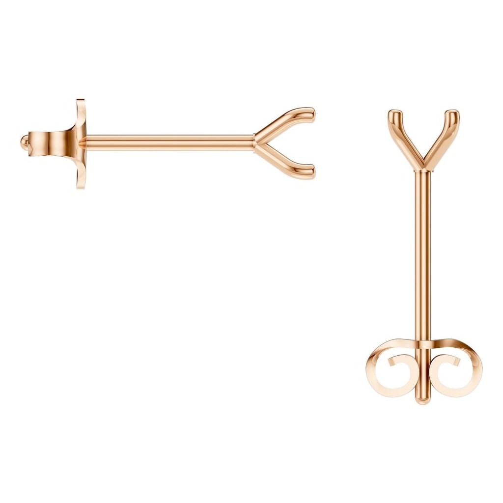 EA-2998 Rose Gold Earrings UNSET - BACK