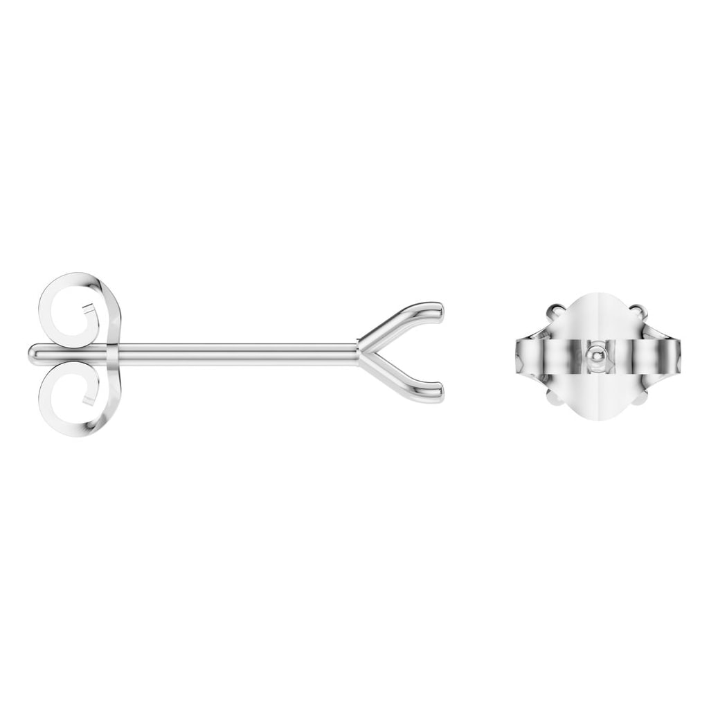 EA-2998 White Gold Earrings UNSET - ANGLE