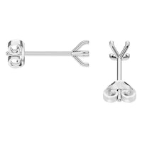 EA-2998 White Gold Earrings UNSET - Side View